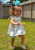 Blue Floral Bloomer Set