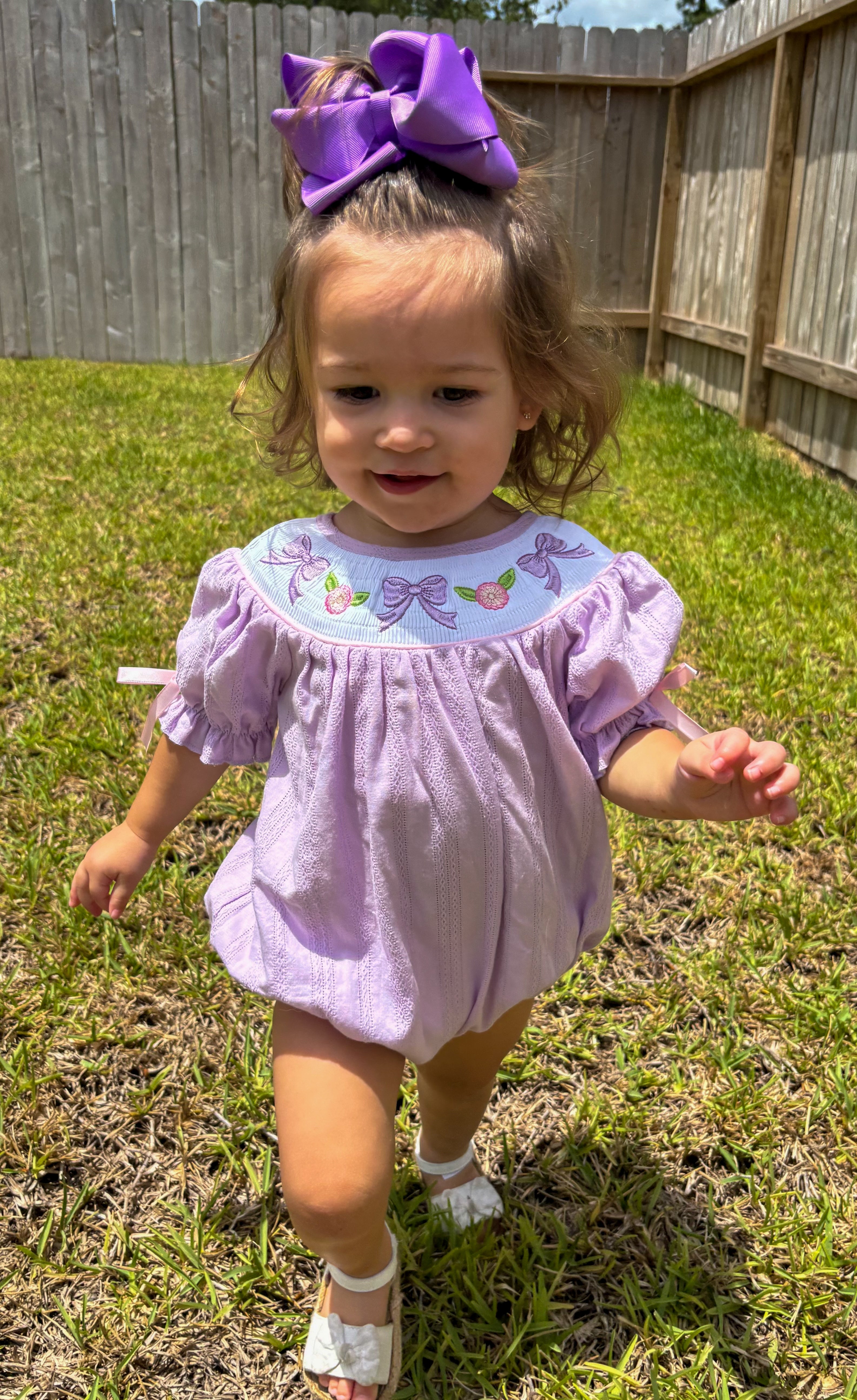 Lavender Smocked Bubble