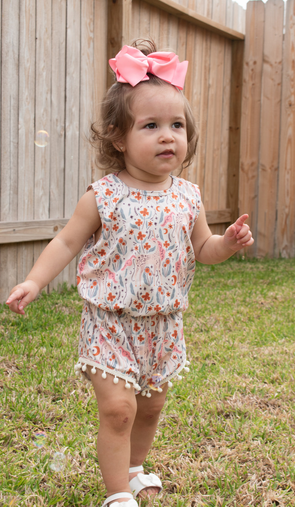 Unicorn Pom Pom Romper