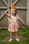 Orange Flutter Bodysuit