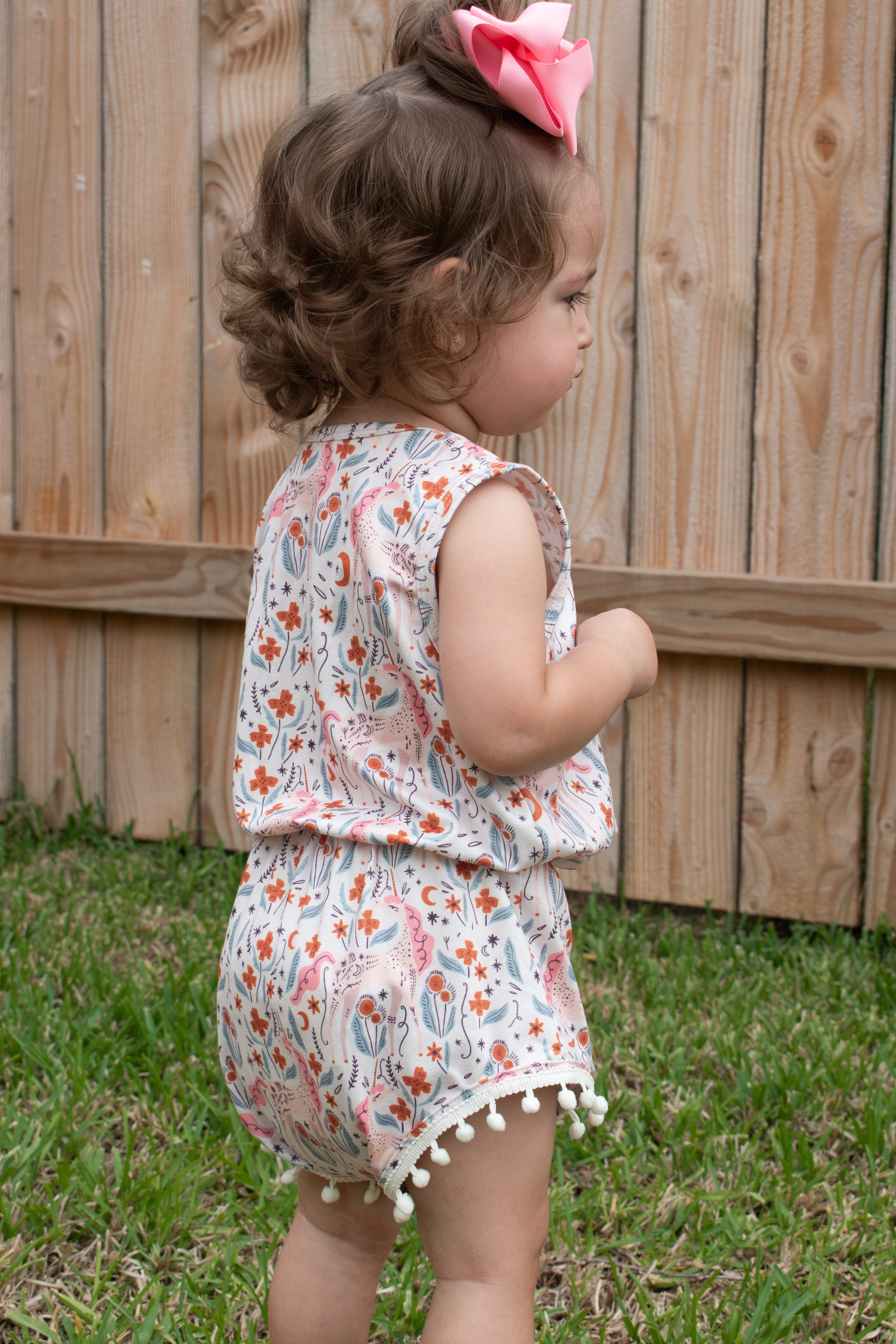 Unicorn Pom Pom Romper