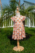 Orange Flutter Dress