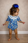 "Jesus Loves Me" Embroidery Romper