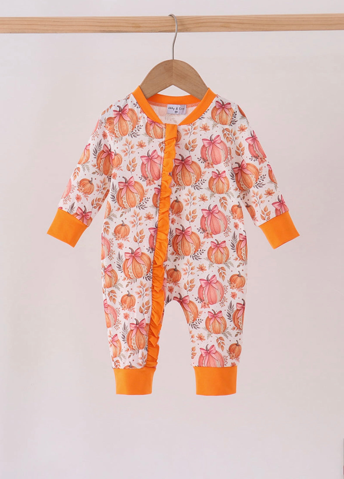 Orange Pumpkin Romper
