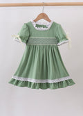 Sage Smocked Dress